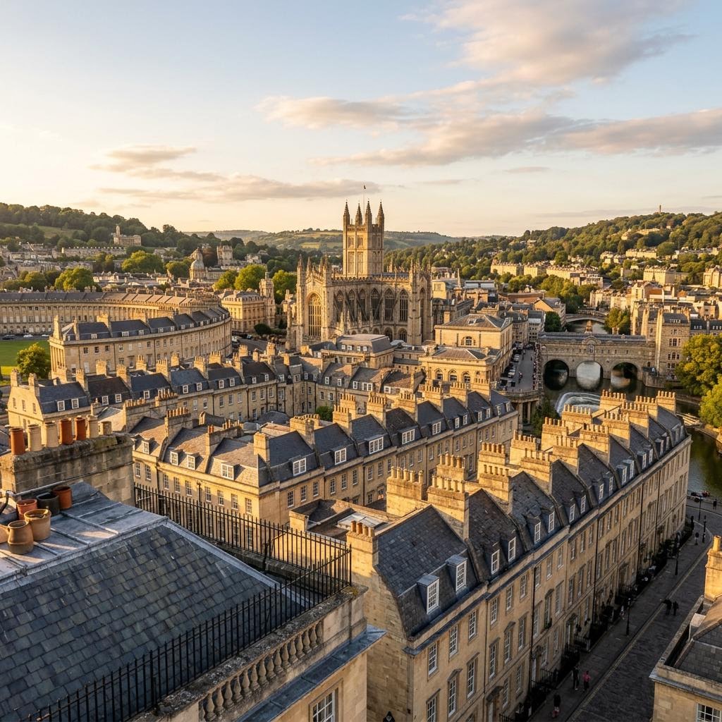 Bath rooftop skyline